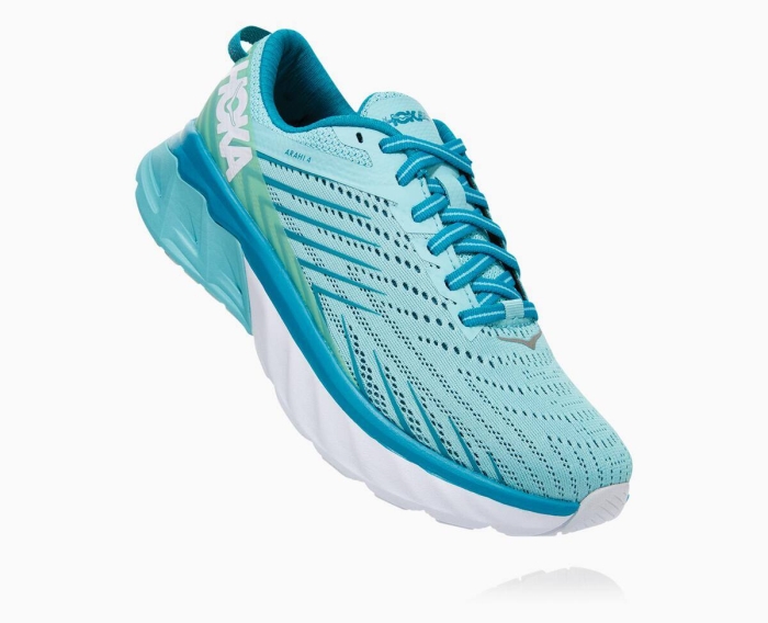 Hoka Joggesko Outlet - HOKA ONE ONE Arahi 4 Dame Aqua [NO-46FOHJ]